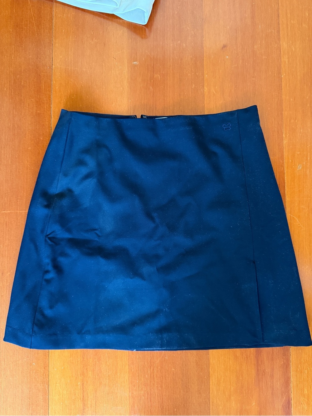 Aritzia Navy-Black Mini Skirt with front slit